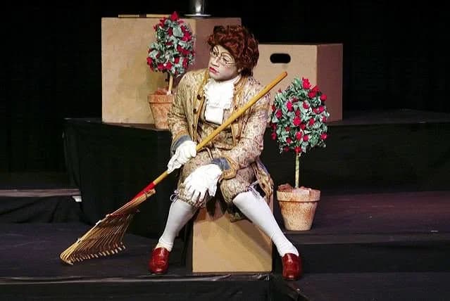 Jason Wright directing a stage performance